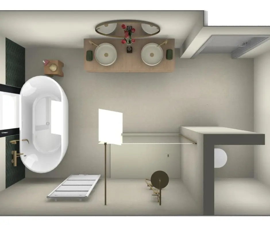 3D tekening bad